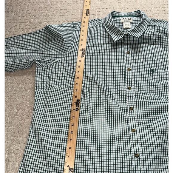 Ariat Women’s Long Sleeve Button Up Shirt Lot 3X Pink Pinstripe Green Plaid West - Picture 7 of 11